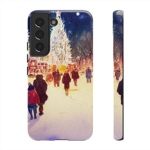 A Christmas Market in Denver Colorado - Impact Resistant Phone Case Samsung Galaxy S22 Glossy